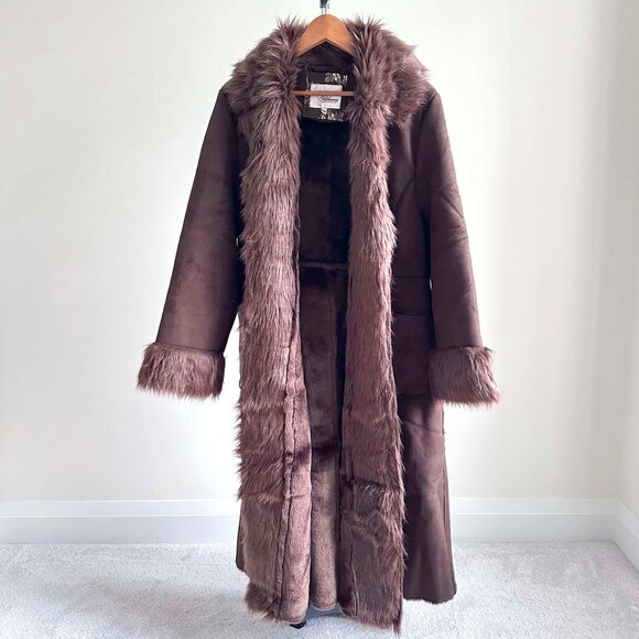 NWOT Lady Hathaway Women’s Faux Suede Coat, Size L - Picture 1 of 5